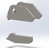 Lower Shock Mount with Integrated Knuckle Ball Gusset for Rear-to-Front Suspension Conversion