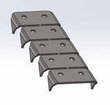 3mm Mild Steel Brackets for 2" Tube - 75mm x 40mm with Dual 9mm Holes - Weld-On Accessory Tabs for Barwork & Rollcage