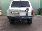 80 Series Rear Bar with LED Taillights, Wheel Carrier & Custom Accessories
