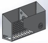 3mm aluminium double jerry can holder sideways mount for 20L cans, robust design for secure outdoor use, easy installation on tray floor or canopy, dimensions 78cm x 23cm x 40cm, customisable powder-coating option available