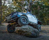 N60 Solid Axle Conversion Kit for 1997-2005 Hilux, featuring durable components for easy installation, designed to replace CV joints and idler arms, based on LandCruiser front end for part accessibility in Australia.