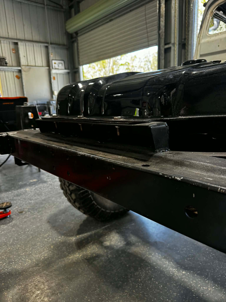 Fuel Tank Riser Nissan patrol fuel tank riser brackets – Kinselas kustoms